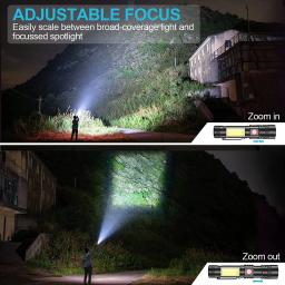 Ultra brilhante USB recarregável lanterna LED, acampamento ao ar livre, trabalhando, iluminação de emergência, luz tática, 2000LM - Image 2