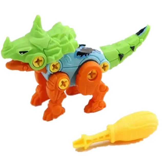 Brinquedo de Dinossauro Montado para Crianças - Favor de Aniversário, Enchimento de Pina, Bricolagem e Presente para Meninos e Meninas (5 peças)