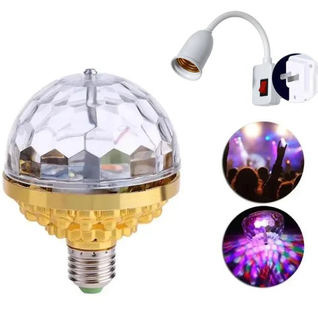 Luz de Discoteca LED com Controle Remoto, Efeitos de Estroboscópio e RGB para Festas, DJ e Shows de Laser