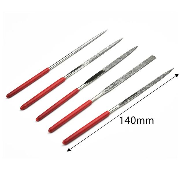 Conjunto de 6 Arquivos de Agulhas para Jóias e Artesanato em Madeira, Pedra e Metal, Ideal para Polimento e Escultura 3x140mm