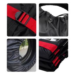 Conjunto de 4 peças de capas para pneus de carro, saco de armazenamento de pneus sobressalentes de poliéster, capa de proteção contra poeira, acessórios para pneus de automóvel, capas protetoras - Image 3