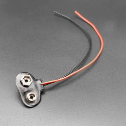 5 pçs acústico guitarra elétrica baixo captador ativo 9v guitarra captador bateria clipe conector i tipo preto com cabo preto 15cm - Image 3
