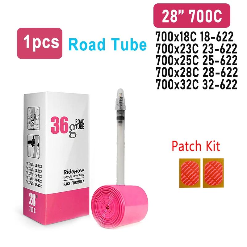 RideNow TPU Tubo Interno de Bicicleta 700C X18 23 25 28 32 35 37 40C MTB Cascalho Ultraleve Pneu de Bicicleta 26 /27.5 /29 Polegada com Kit de Patch - Image 1