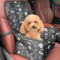 Assento de carro para cães com bolsos de armazenamento, Travel Seat Cover, Folding Hammock, Cesta para cães pequenos e médios - Image 2