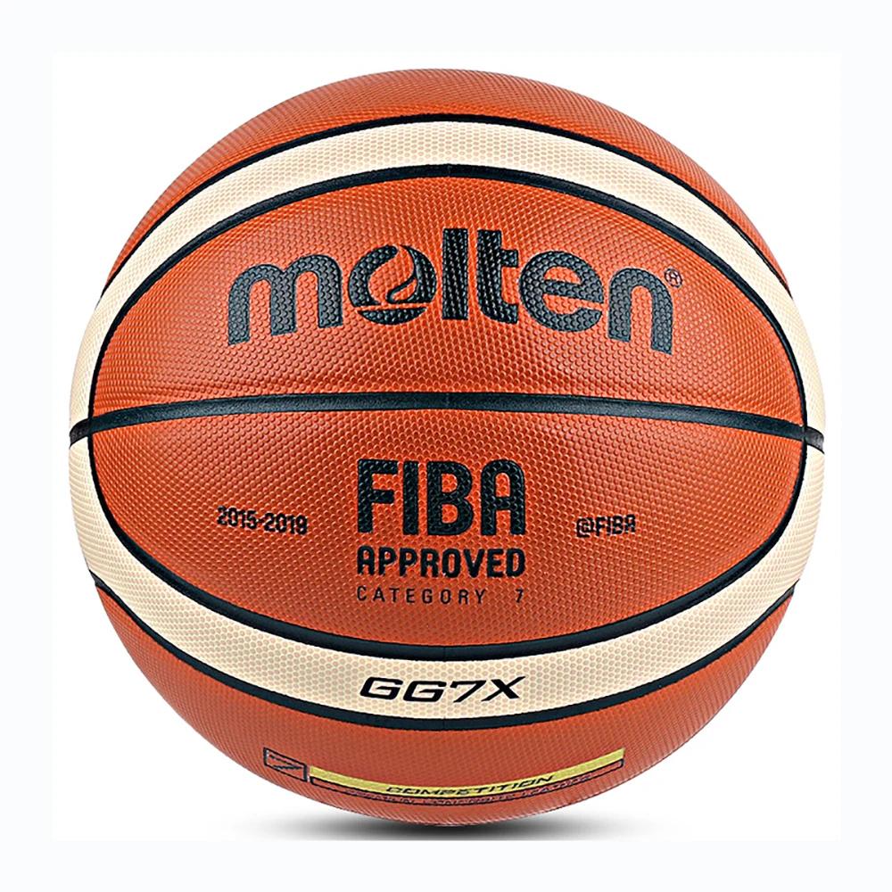 Bola de basquete de couro PU derretida, partida para treinamento, exterior e interior, tamanho oficial 7 - Image 1