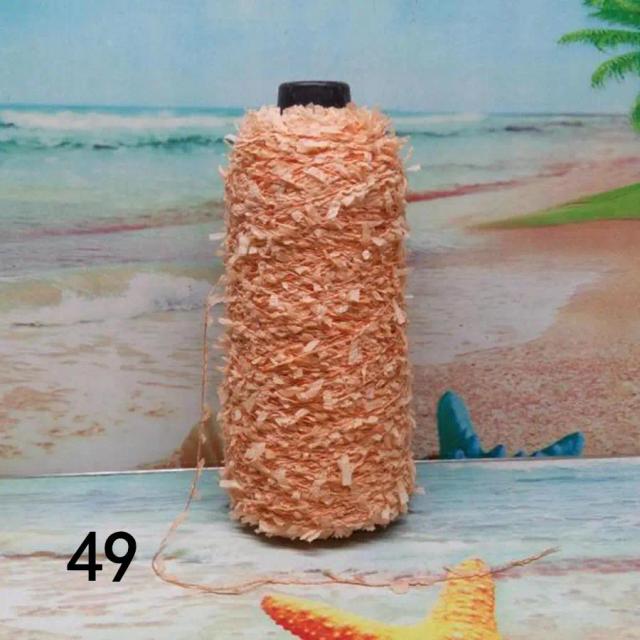 Fio de Crochê Extravagante Tingido com Nó Colorido e Mistura de Penas para Projetos DIY de Camisolas e Chapéus - 50g por Lote