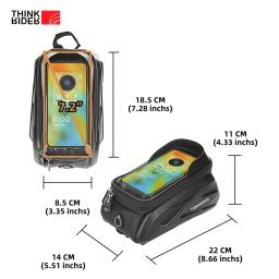 ThinkRider-Impermeável Touchscreen Saco Da Bicicleta, Quadro 2L, Tubo Frontal, Saco De Ciclismo, Suporte Da Caixa Do Telefone, 7 Polegadas, Acessórios De Bicicleta - Image 2