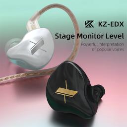 Fones de ouvido KZ EDX 1 Fones de ouvido intra-auriculares esportivos com cancelamento de ruído de graves HIFI dinâmicos - Image 6