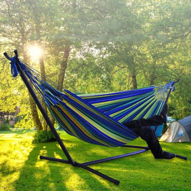 Mobiliário Versátil: Rede Lona, Cama de Dormir e Itens para Jardins, Camping e Caminhadas