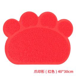 Tapete de areia de gato PVC com impressão pata, dupla camada, impermeável, espessado, antiderrapante, macio, confortável - Image 6