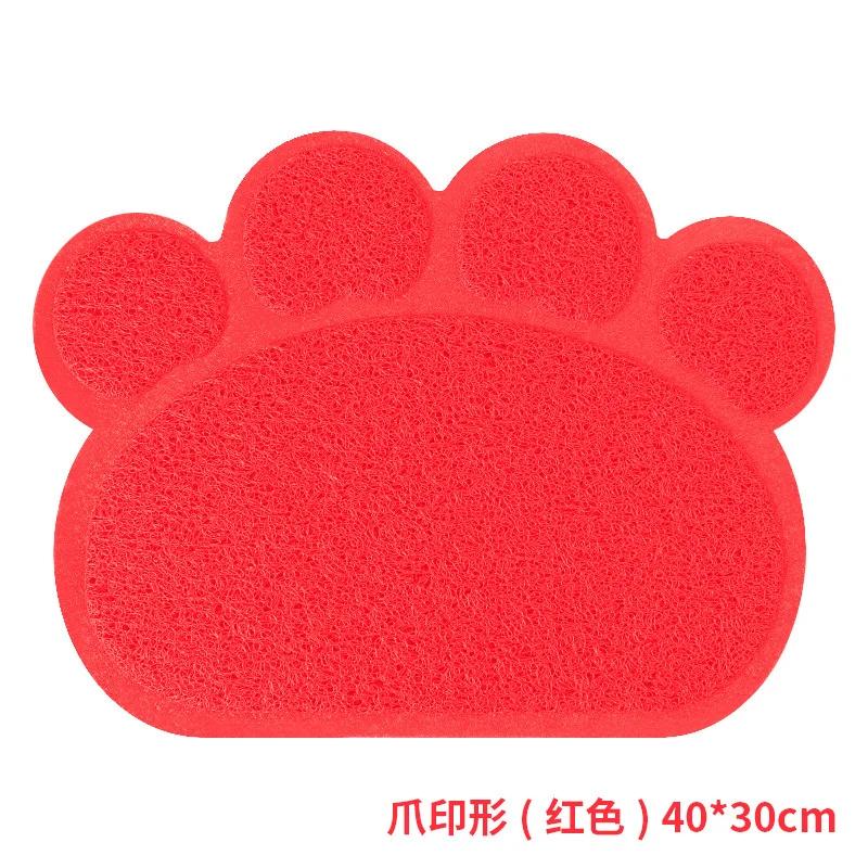 Tapete de areia de gato PVC com impressão pata, dupla camada, impermeável, espessado, antiderrapante, macio, confortável - Image 1