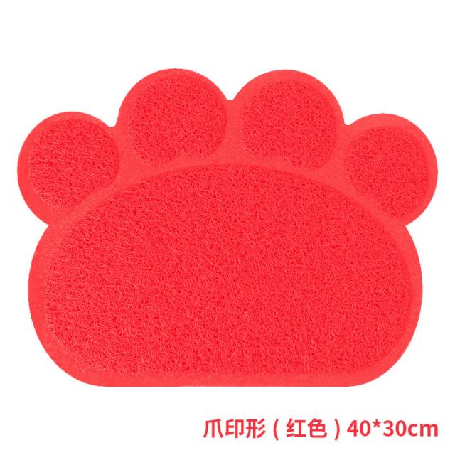 Tapete Impermeável Dupla Camada para Gato com Impressão de Patas, Antiderrapante e Confortável