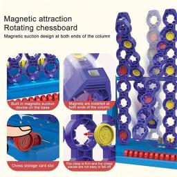 Brinquedo educativo xadrez crianças brinquedos quebra-cabeça jogo de tabuleiro linha até 4 clássico brinquedo da família vertical azul vertical conectar tabuleiro damas - Image 2