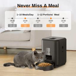 Smart Timing Alimentador Pet, Dispensador Automático de Alimentos, Adequado para Cães e Gatos Pequenos, Alimentação Remota, Tuya App, 2L - Image 5