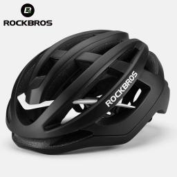 Rockbros capacete de bicicleta respirável ultraleve integralmente-moldado unisex à prova de choque ajustável estrada capacete ciclismo equipamentos - Image 1