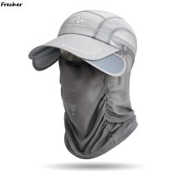 Unisex Respirável Mesh Sun Hat, Professional Outdoor Sports Caps, Caminhadas, Pesca, Ciclismo, Face Cover Viseiras, Novo - Image 4