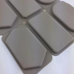 Retângulo redondo em forma de molde de silicone molde de gelo aromaterapia cera gesso modelo presente ferramenta ambientalmente amigável - Image 4
