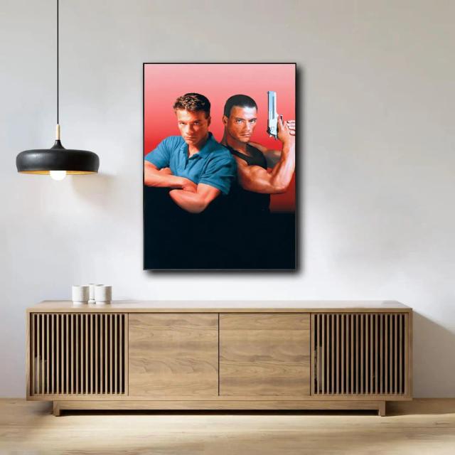 Pintura Decorativa em Tela de Van Damme para Sala de Estar e Quarto