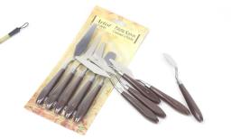 Pintura a óleo Raspador Paleta Faca, Fine Acrylic Guache, Tinta Espátula, Escolha Ferramentas de Mistura Cor, Escola Arte Suprimentos, 5Pcs por Conjunto - Image 2