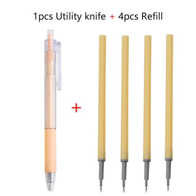 Faca Retrátil de Precisão para Artesanato - Ferramenta Ideal para Cortes de Papel e Scrapbook