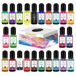 Alta Transparente Corante Resina, Cap Preto Gota Gel Cor Essência, Acessório Cristal DIY, Corante Colorir, 2 Geração, 24 30 Set Cor - Image 1