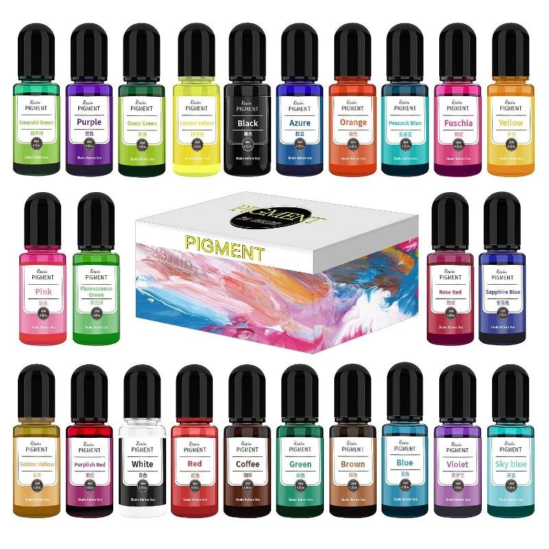 Alta Transparente Corante Resina, Cap Preto Gota Gel Cor Essência, Acessório Cristal DIY, Corante Colorir, 2 Geração, 24 30 Set Cor - Image 1