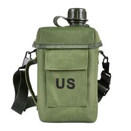 Grande Capacidade Tactical Esporte Garrafa de Água, Exército, 2 L, 2 L, Molle, Ao ar livre com saco, Alça de ombro, Camping Waterbottle - Image 1