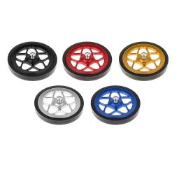 Roda auxiliar de bicicleta dobrável com parafuso, Rolo fácil para reparo, Liga de alumínio Estável para dobrar a bicicleta, 80mm - Image 1