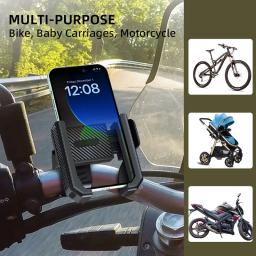 Motocicleta guiador suporte do telefone móvel, suporte de bicicleta, bicicleta Phone Mount Clip, suporte GPS, suporte à prova de choque para 4.5-7.0 "telefones - Image 5