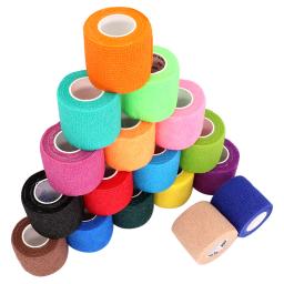 Elastoplast para protetor esportivo, suporte atlético, auto-adesivo, bandagem elástica, envoltório para joelho, dedo, tornozelo, palma, 18 cores - Image 2
