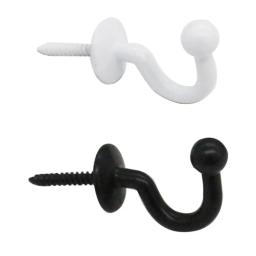 Gancho de parede de liga simples com parafuso, pendurado Wall Hanger, Belt Tie Hanger, cores preto e branco, disponível - Image 4