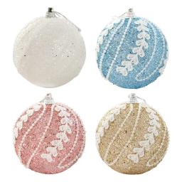 Enfeites de bola de natal lantejoulas glitter bolas pingentes árvore de natal decorações exclusivas festa de casamento melhor cena decoração suspensa - Image 1