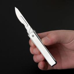 Canivete de Bolso Dobrável Criativo, Facas Utilitárias EDC, Segurança Multi-ferramenta, Ferramentas manuais de autodefesa, A lâmina NO24 pode ser substituível - Image 3