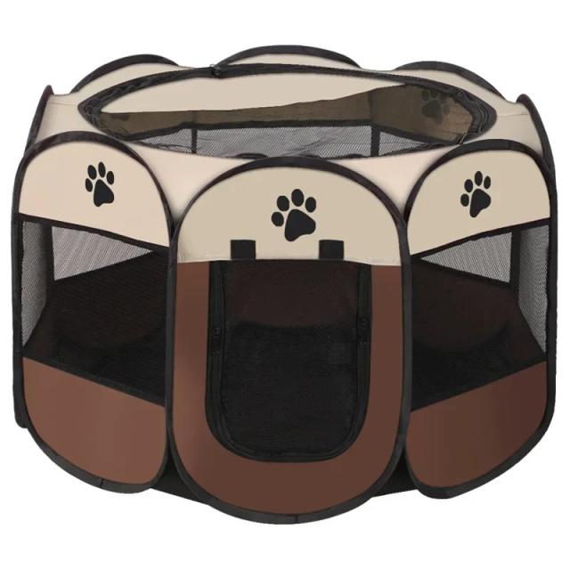 Tenda Dobrável Octogonal Impermeável de Pano Oxford para Gatos e Cachorros, Resistente a Riscos e Perfeita para Mobiliário Doméstico