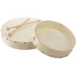 Tambor de mão com baqueta para crianças, instrumento musical educacional precoce, brinquedos de percussão para bebê, 8in, 10in - Image 1