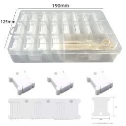 Conjunto de bobinas de plástico e enrolador de bobina, múltiplas cores, cartão de linha, fio de bordar, faça você mesmo, organizador de linha de ponto, ferramenta de costura - Image 2