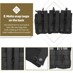 Ophidian molle bolsa tripla revista bolsa dupla camada mag bolsas suporte de cartucho universal para m4 m14 m16 ak ar - Image 3