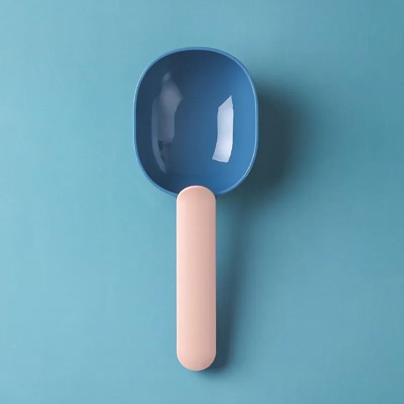 Colher de alimentação para animais de estimação multi-função moda gato cão comida pá colher com saco selado clipe design criativo copo de medição alimentador para animais de estimação - Image 1