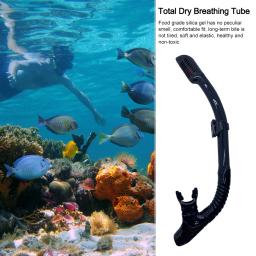 Mergulho snorkel silicone bocal totalmente seco natação subaquática tubo de respiração de ar mangueira para mergulho acessórios de natação - Image 3