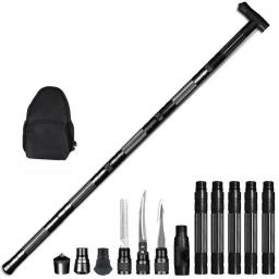 Pólos de trekking tático acampamento ao ar livre multi ferramenta kit caminhada bengala caminhadas vara sobrevivência caça auto defesa alpenstock - Image 2