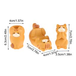 Japão Estilo Óculos Titular Do Telefone Móvel, Resina Artesanato Enfeites, Decoração Do Gato Desktop, Decor Home Collectible, Papelaria, 1Pc - Image 6