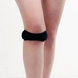 Patella ajustável Knee Support Pad, Black Belted Sports Knee Brace, Tendon Strap, Protector Pads Professional, 1Pc - Image 1