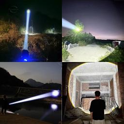 Lanterna LED de liga de alta potência 1000000LM 5000mAh Ultra poderosa recarregável de grande capacidade Lanterna tática do exército ao ar livre - Image 2