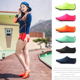 Nadadeiras de natação verão praia mergulho esporte scuba meias antiderrapante descalço protetor de pele sapatos para água - Image 1