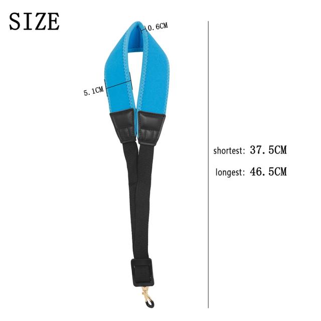 Correia Ajustável para Saxofone em Nylon Colorido: Acessório Ideal para Instrumentos de Sopro em Azul, Vermelho e Preto