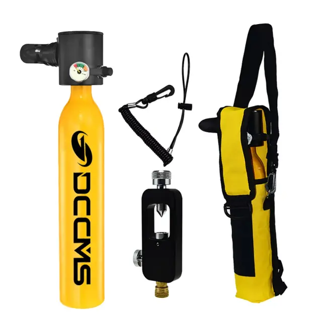 Mini Tanque de Oxigênio Portátil para Mergulho e Snorkeling - 500ml de Respirador Compacto