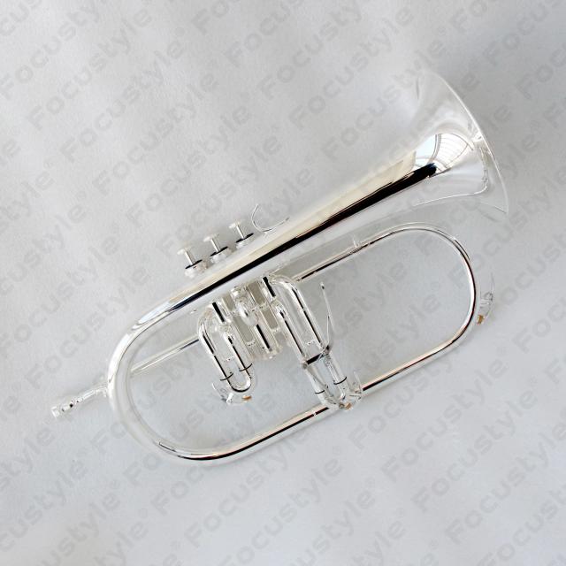 Flugelhorn Profissional Bb Banhado a Prata