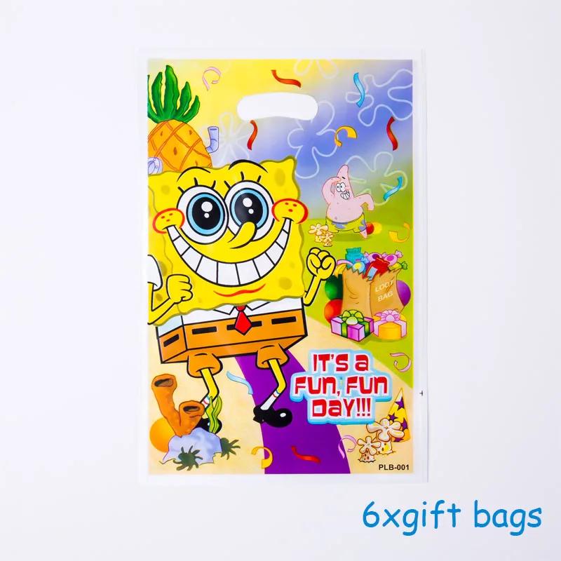 3D Sponge-Bob Foil Balão Decorações, Talheres descartáveis, Guardanapos Prato, Fontes Do Partido De Aniversário - Image 1
