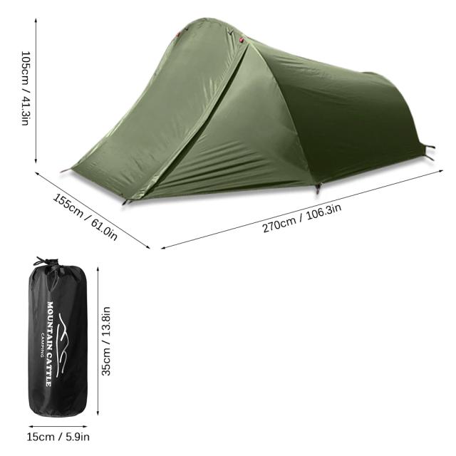 Barraca Waterproof para 2 Pessoas - Tenda Automática Ultralight para Acampamento, Ciclismo e Caminhadas de Verão.