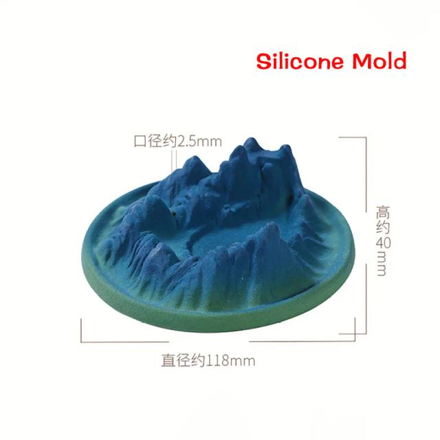 Molde de Silicone Montanha e Rio para Queimador de Incenso Criativo 1 Unidade